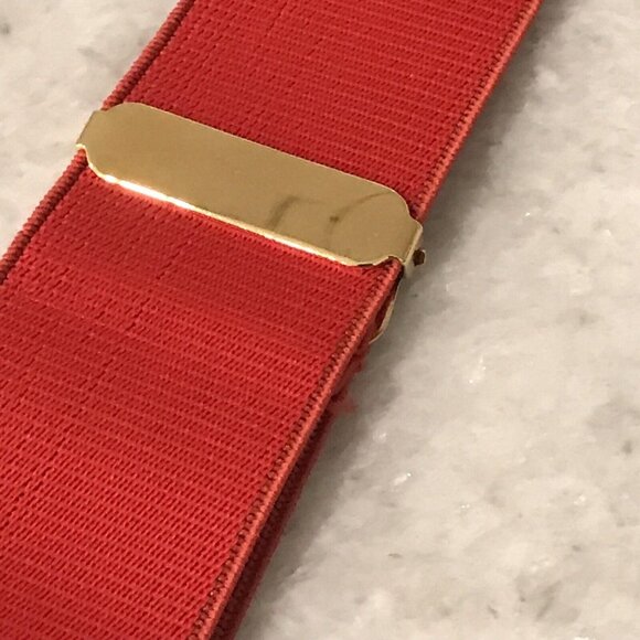 Suspenders Mens Red Button Attachment Woven Stretch Eclectic Grandpa Preppy - Picture 3 of 6